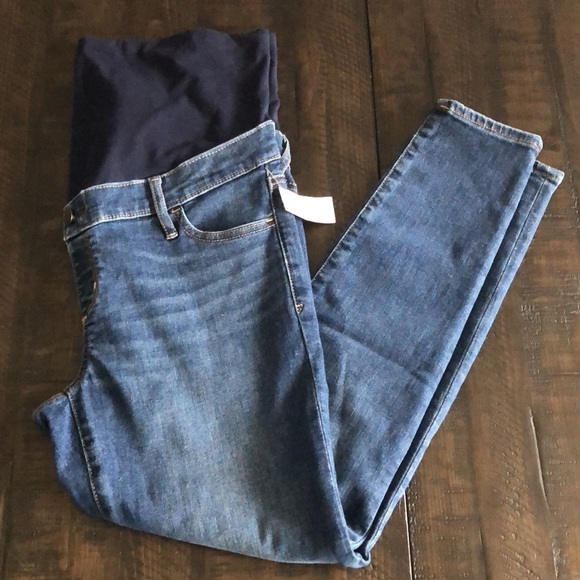 NEW Gap Maternity “Favorite Jegging” Blue Denim Stretchy Full Panel 29/8 S Jeans - Picture 2 of 16